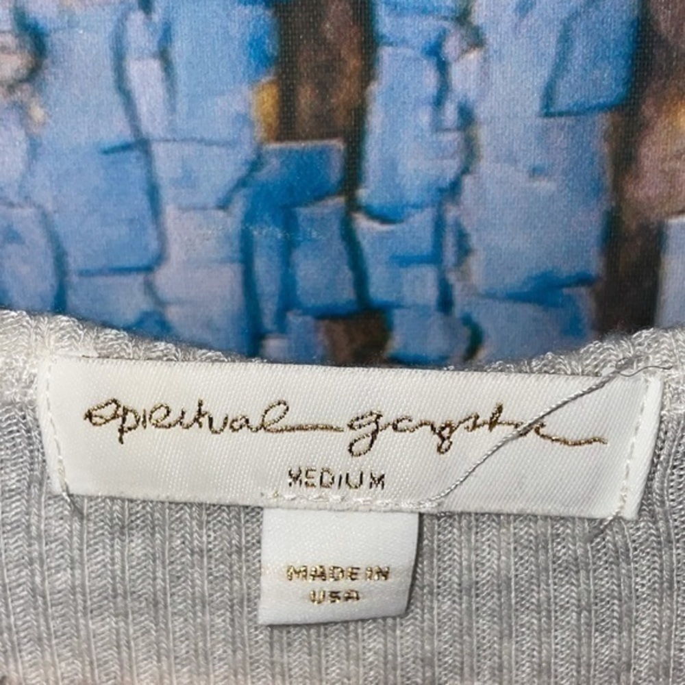 Spiritual Gangster Racerback Ballet Rib Super Soft 1 Piece Heather Grey Jumpsuit - Picture 13 of 14